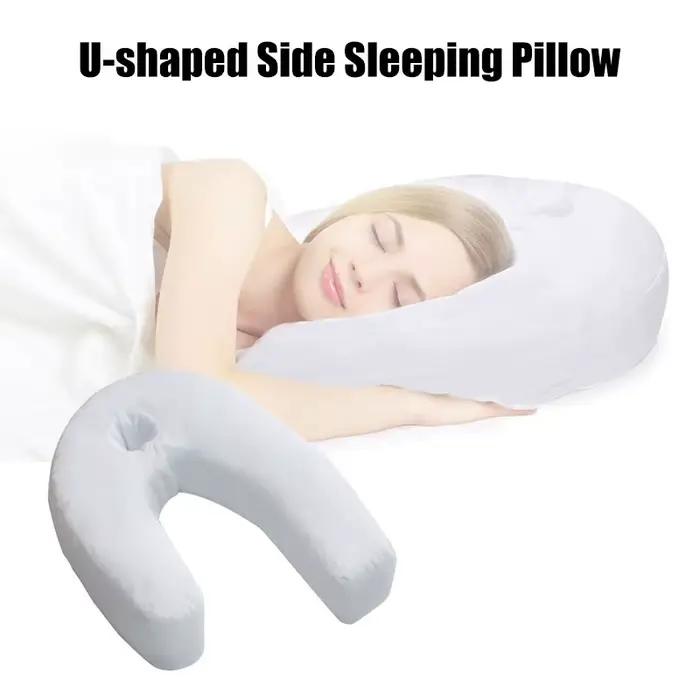 Oreiller gonflable en forme de U pour douleurs latérales du cou et du dos, coussin de santé, Protection de la colonne vertébrale, oreiller latéral pour les jambes