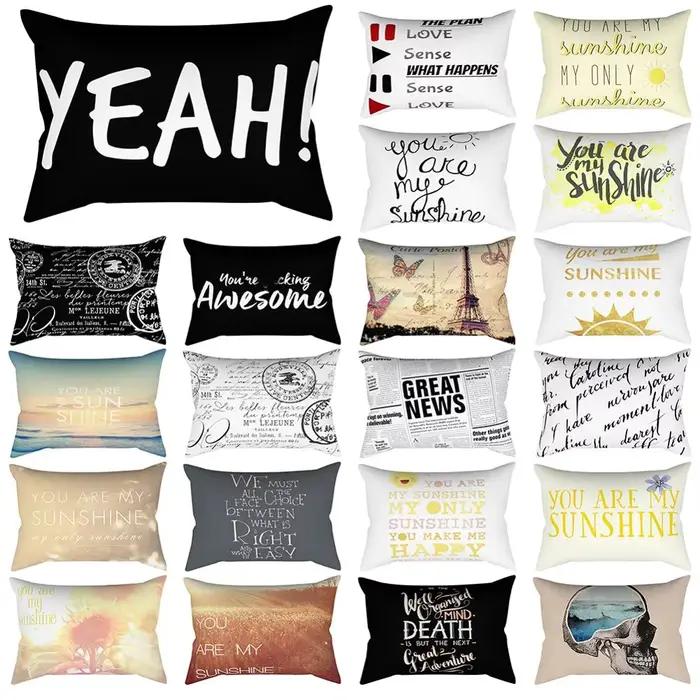 Juste de coussin rectangulaire en polyester