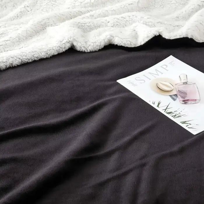Couverture polaire Sherpa noire