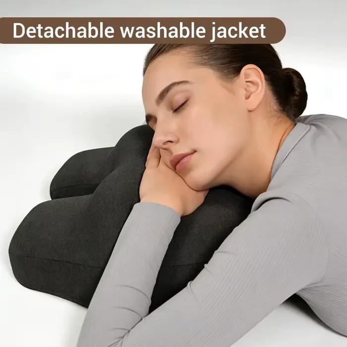 Coussin en mousse en forme de hanche pour dormeurs sur le côté, le dos ou le ventre - Housse amovible et lavable