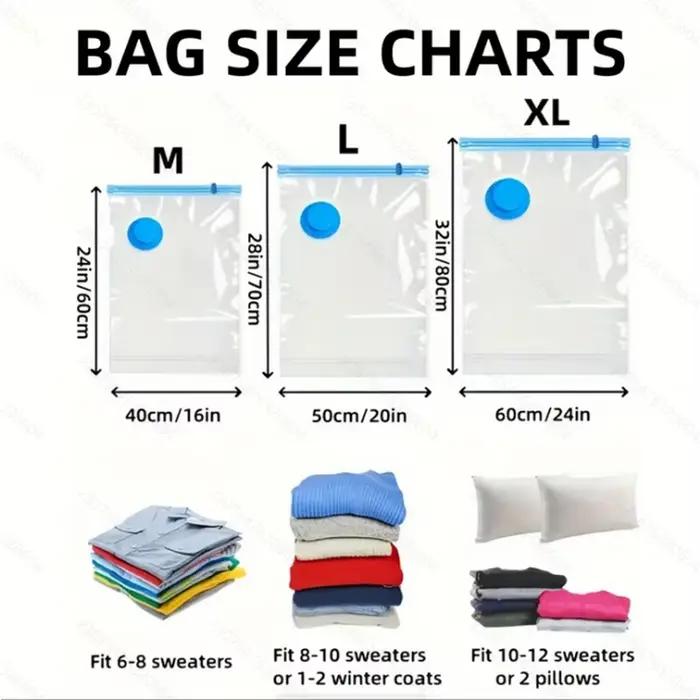 Sacs de rangement sous vide pour vêtements/duvets