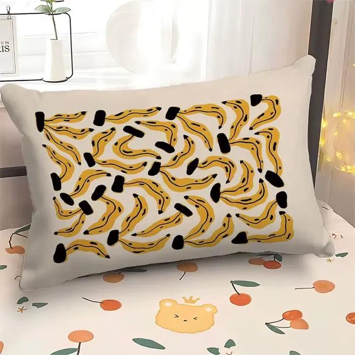 Housse de coussin rectangulaire simple à motifs floraux