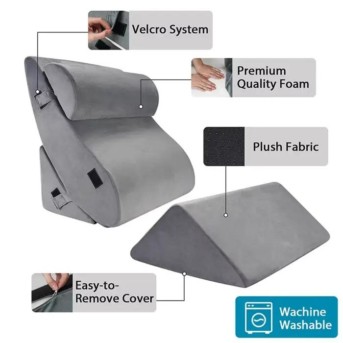 Ensemble de 4 coussins orthopédiques FZCSPEED avec cale réglable pour soulager les douleurs dorsales