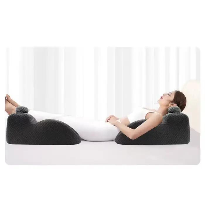 Oreiller de sommeil à motifs pour position sur le ventre, oreiller ergonomique à récupération lente, répondant aux besoins du sommeil et de la lecture au lit