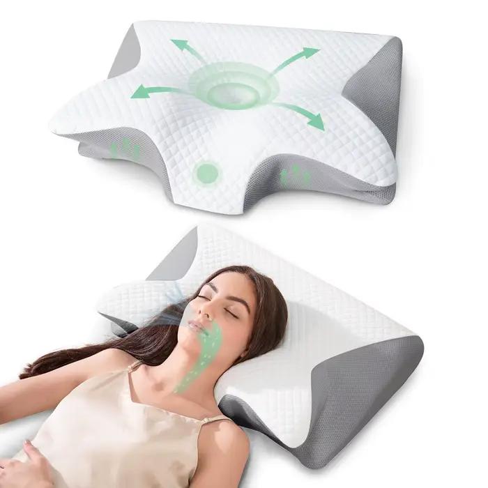 Oreiller cervical approuvé par les médecins pour dormir, oreillers en mousse à mémoire de forme, pour dormeurs sur le côté, le dos et le ventre