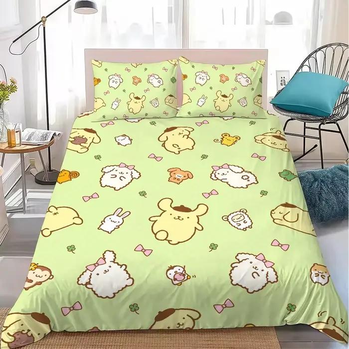 Ensemble de housse de couette mignonne P-Pompompurin Kawaii