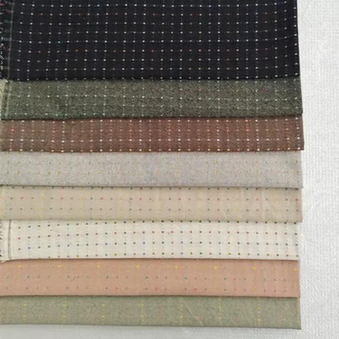Tissu en coton teint en fil japonais Vintage à carreaux 50x145cm