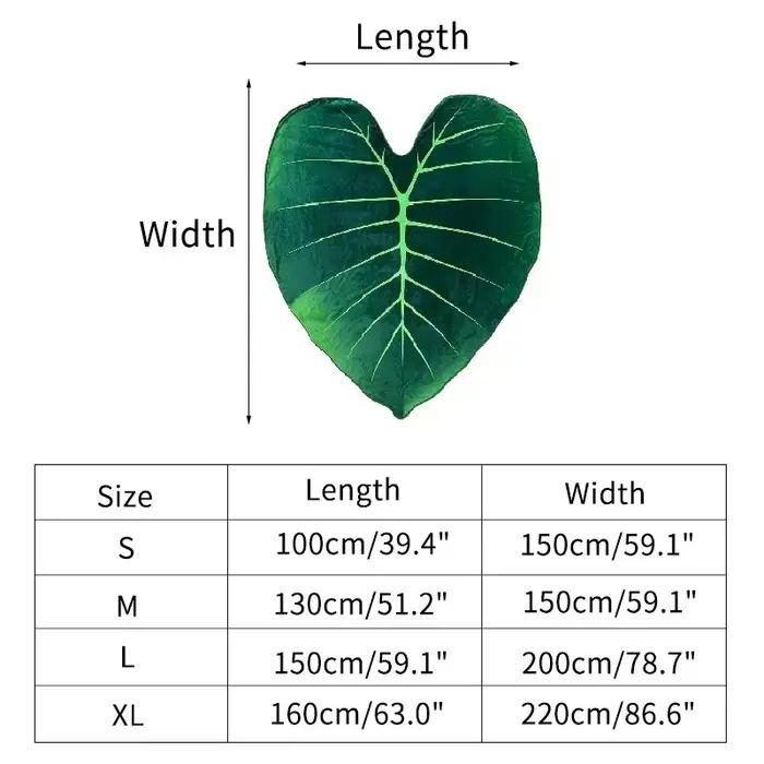 Couverture géante en feuille de plantes super douce pour lit
