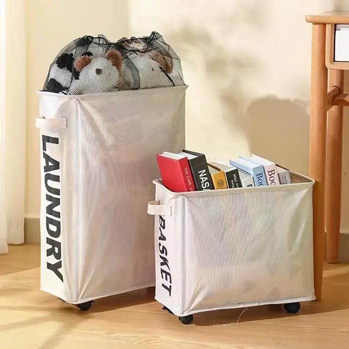Panier à linge avec roulettes