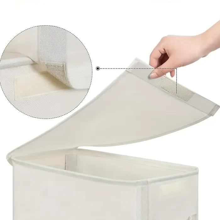 Panier à linge avec roulettes et couvercle
