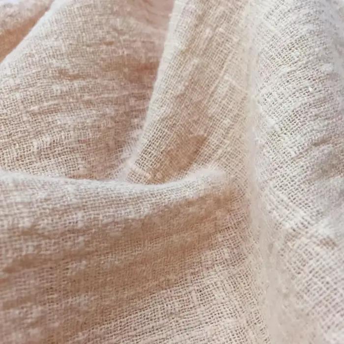 Tissu en lin et coton doux et fin