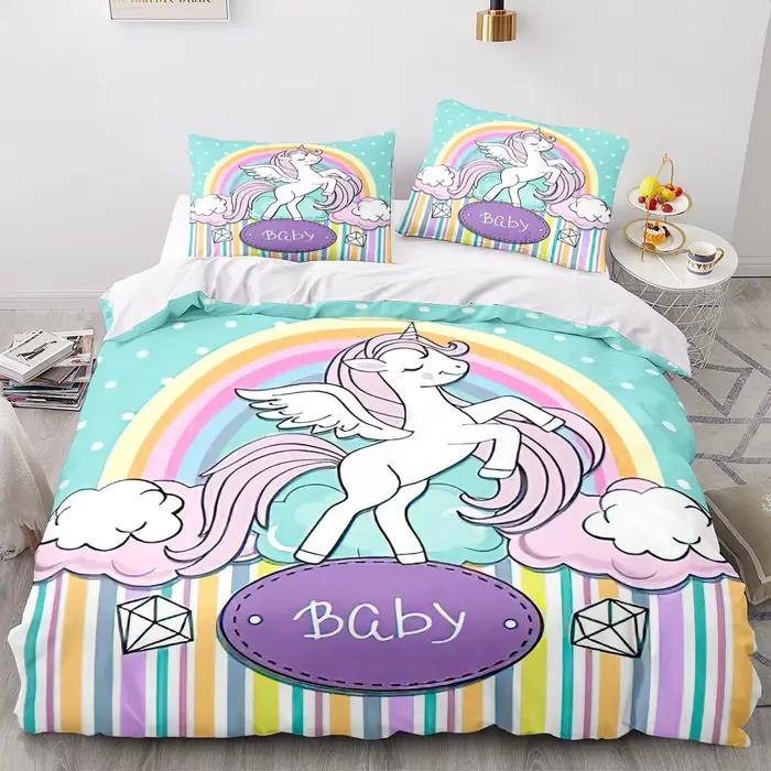 Ensemble de housse de couette licorne