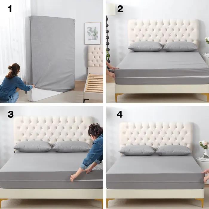 Protège-matelas imperméable à fermeture éclair