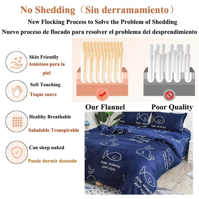 Housse de couette en polaire pour garder au chaud en velours de corail