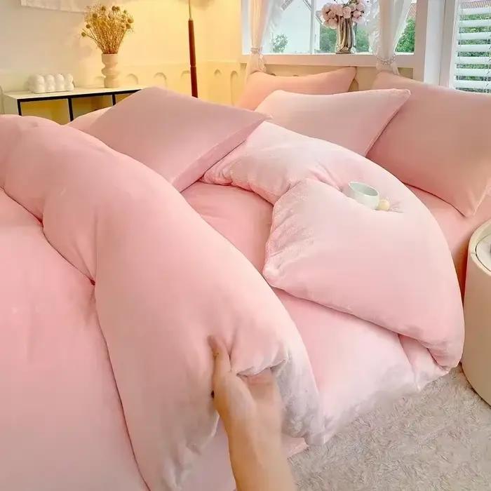 Housse de couette en velours de lait lourd