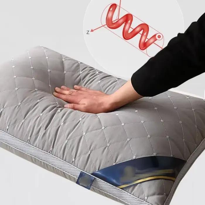 Oreiller orthopédique pour soutien cervical et aide au sommeil, haute résilience, noyau non collapant, oreiller simple pour étudiant, usage maison/dortoir/hôtel