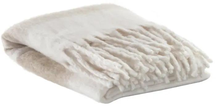 Plaid ray recycl Isabel Naturel 130 x 160