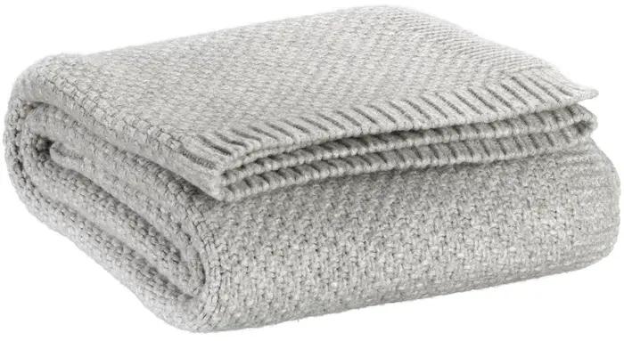 Plaid tricot recycl Danilo Perle 130 x 160