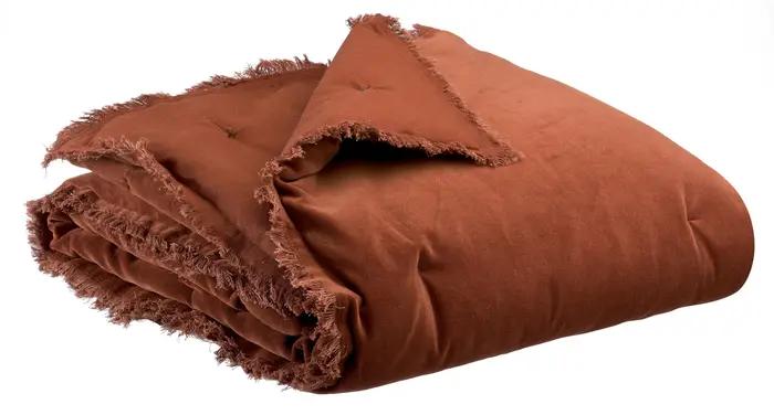 Plaid uni Fara Caramel 135 x 200