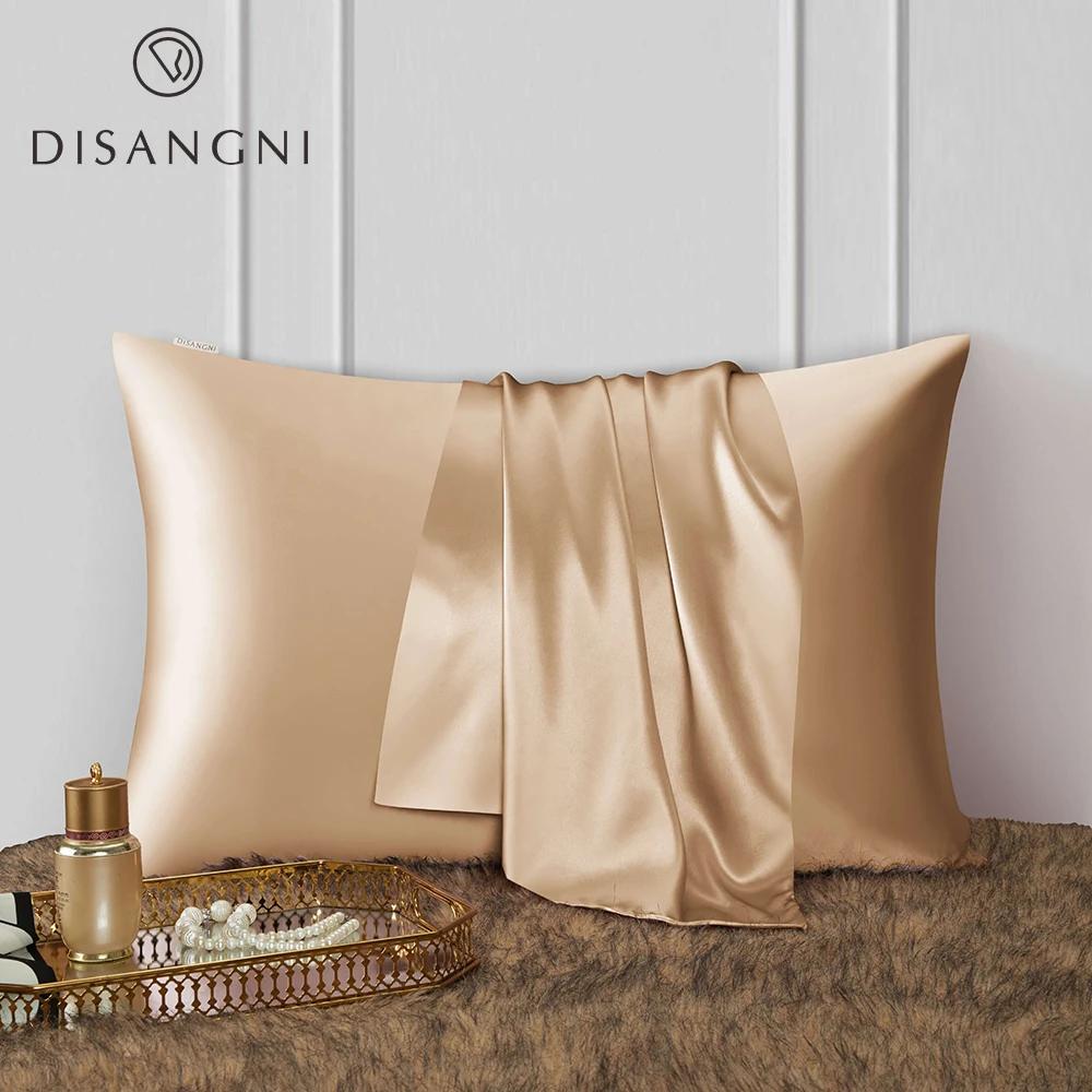DISANGNI 22 Momme Taie d'oreiller 100 % soie de mûrier naturelle pour cheveux et peau - Pure soie do
