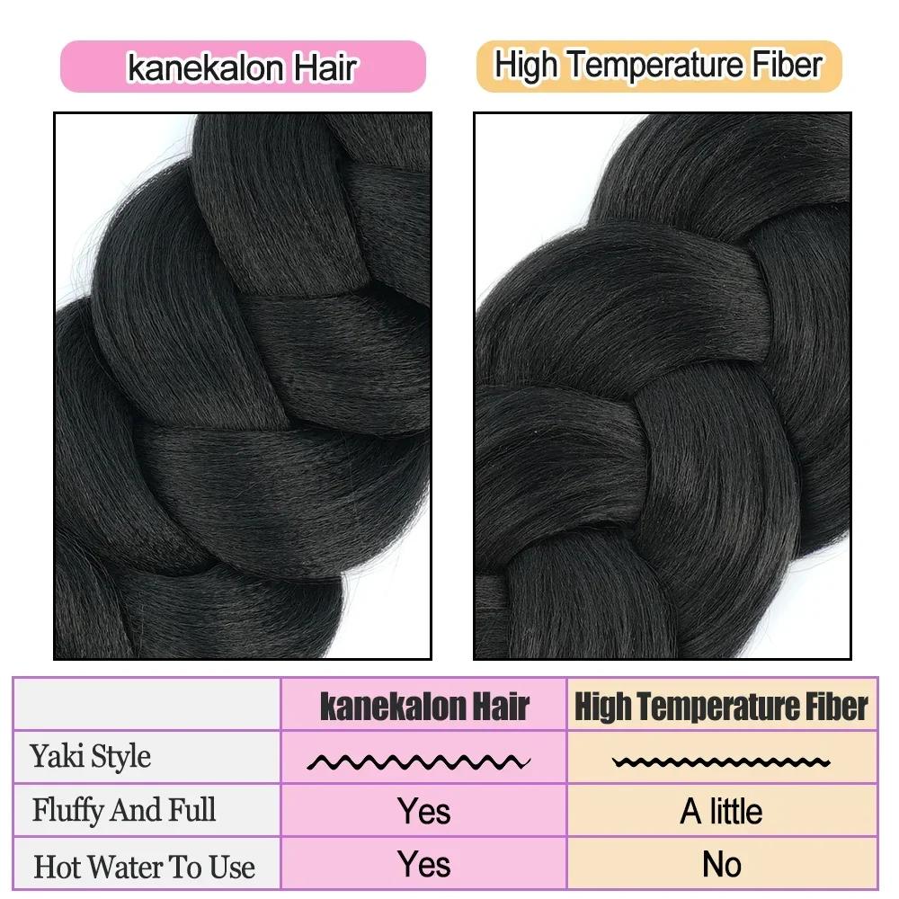 Tresses synthétiques Jumbo longues de 82 pouces, Extensions capillaires au Crochet, tresses pré-étir