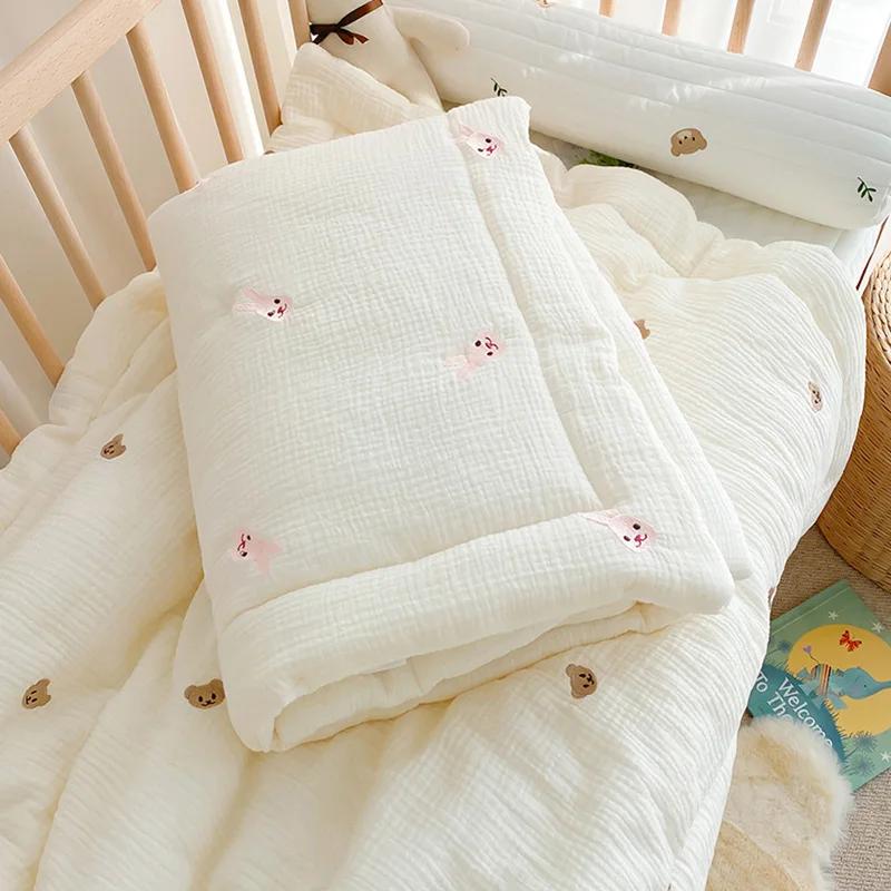 Couette bébé dessin animé ours lapin nouveau-né sieste couettes coton doux couverture pour bébé prin