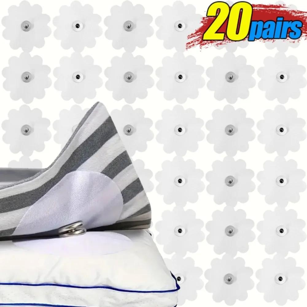 1/20 paires de boutons-pression pour housse de couette, boucles d'angle antidérapantes pour vêtements, attaches Anti-rides, fourniture de couture domestique, bricolage
