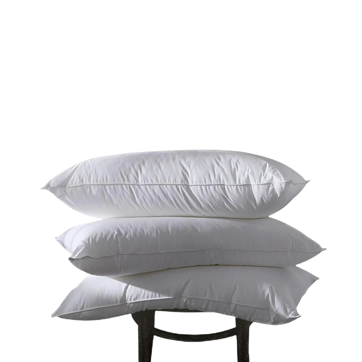 Oreiller en duvet d'oie 95% avec coque 100% coton, oreiller d'hôtel 5 étoiles 51x92 Cm, Types inférieurs, hauts et moyens personnalisés