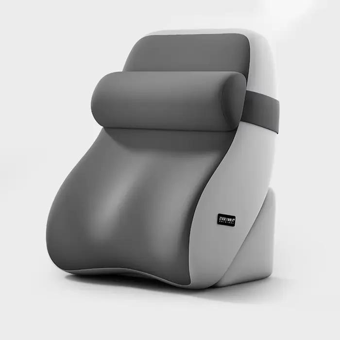 Oreiller de lecture pour s'asseoir au lit, oreiller ergonomique à dos compensé, poches latérales XL,