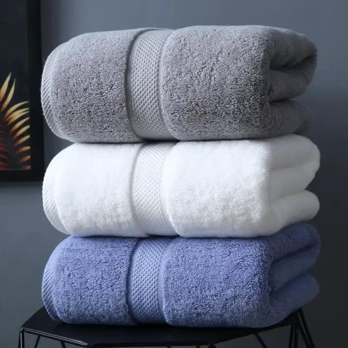 Serviette de Bain en Coton pour Adulte, Douce et Absorbante, Grande Serviette de Plage, Hôtel, Spa,