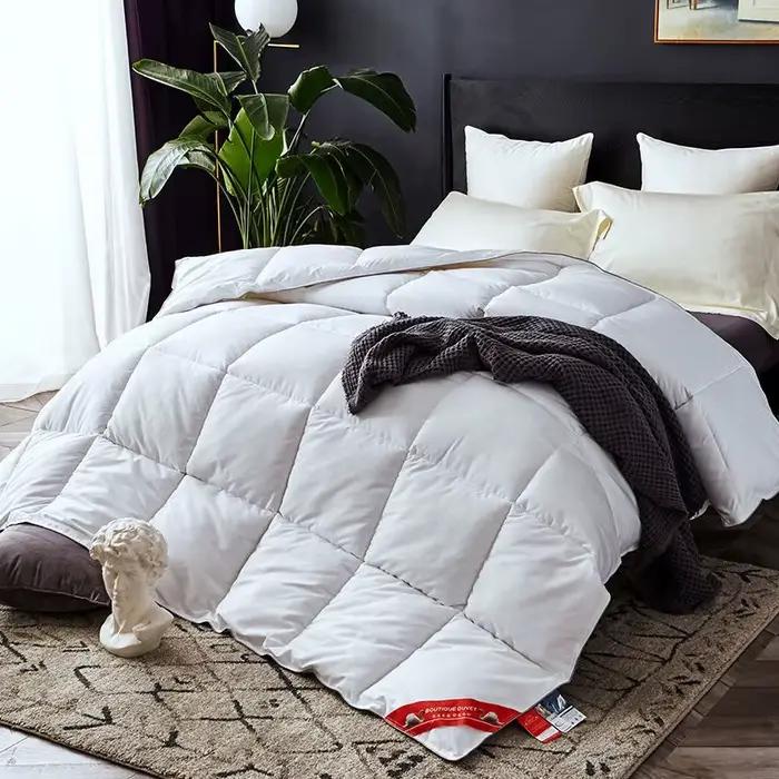 Couette en duvet de canard pour le printemps et l'automne, couverture en coton pour l'hiver, épaisse