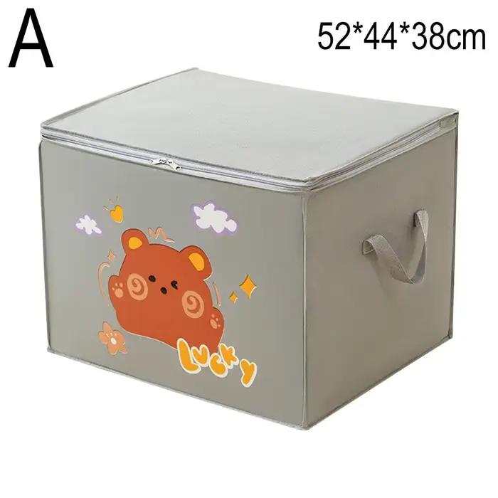 Panier de rangement pliant en lin, armoire en tissu, placard de chambre à coucher, panier de jouets