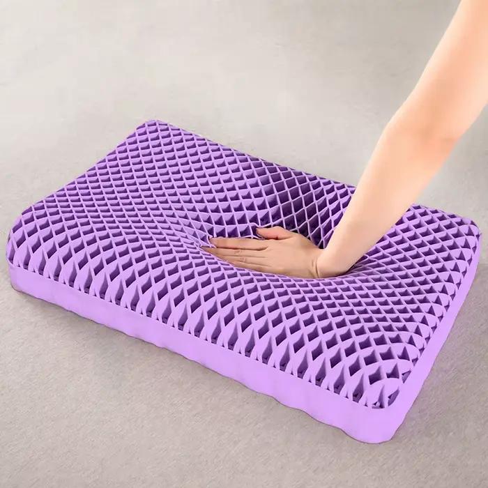 Oreiller en Pectine avec Couche d'Air Respirante TPE, Lavable avec de l'Eau, Oreiller Cou Cervical Z