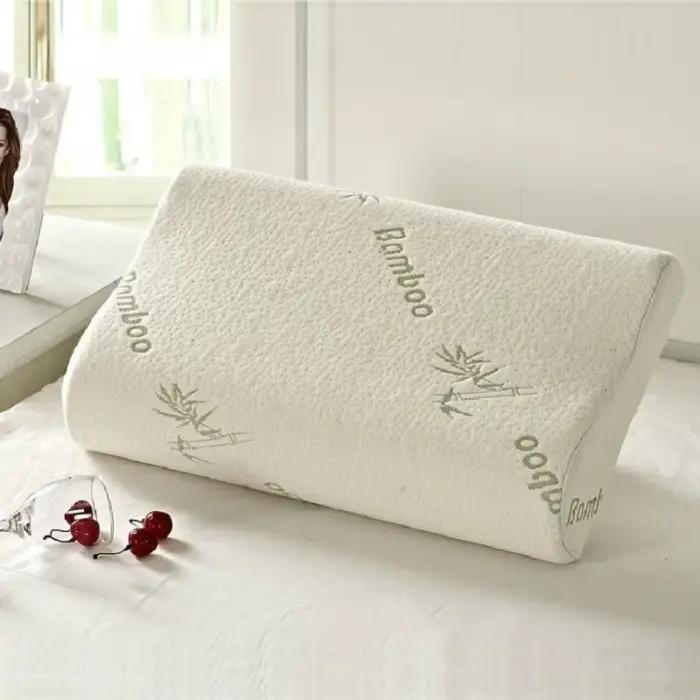 Nouveau oreiller en Fiber de bambou à rebond lent, soins de santé, mousse à mémoire de forme douce,