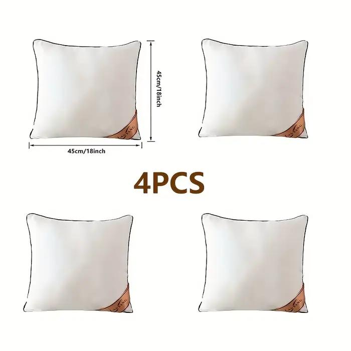 4 paquets de coussins de luxe à rebond élevé de haute qualité 45*45, coussins de canapé, oreillers d