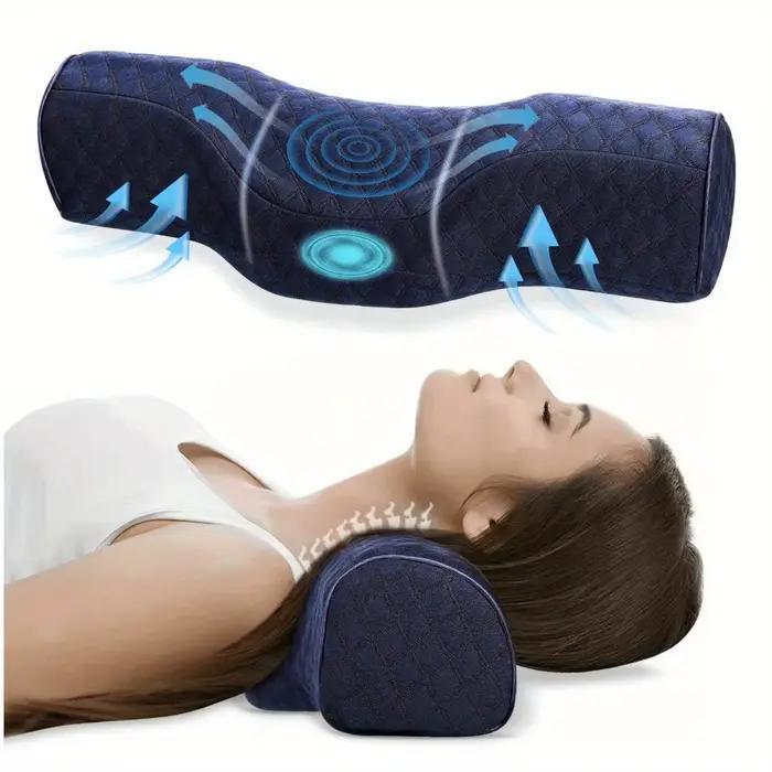 Oreiller orthopédique pour le cou : mousse à mémoire de forme douce de soutien cervical supérieur, r
