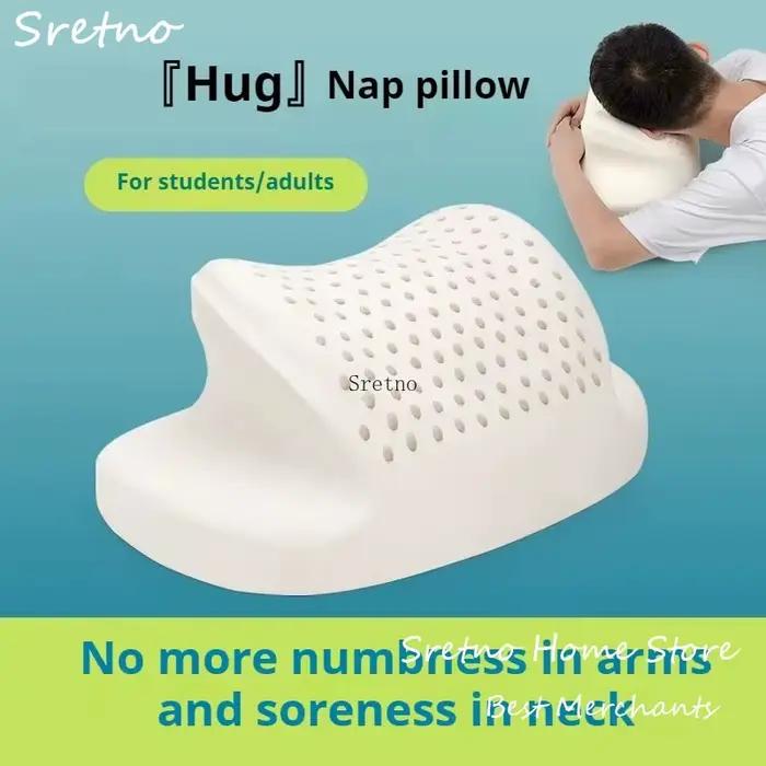 Oreiller de sieste en latex naturel, oreillers de cou de sieste au bureau, chambre d'irritation des