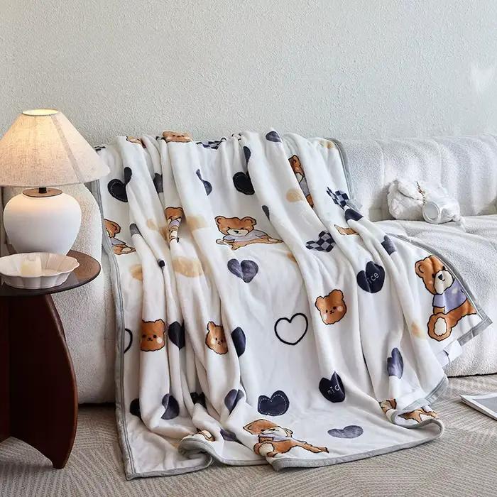 Grande couverture polaire en flanelle, confortable, légère et épaisse, Super douce, Queen Size, pour
