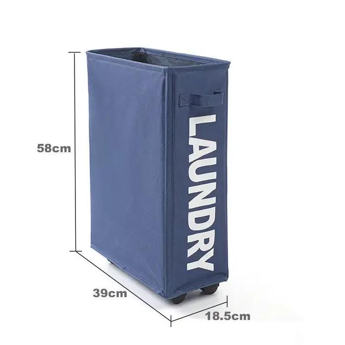 Panier à linge avec roulettes, grande capacité, panier de rangement pour tapis de yoga, multifonctio