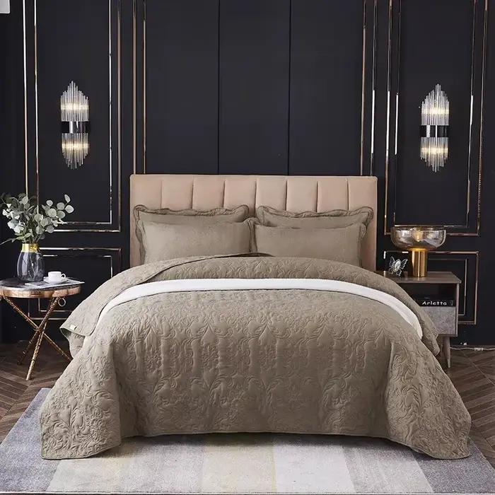 1/3 pièces – Couvre-lit épais en polyester de style européen, taie d'oreiller et couvre-lit matelass