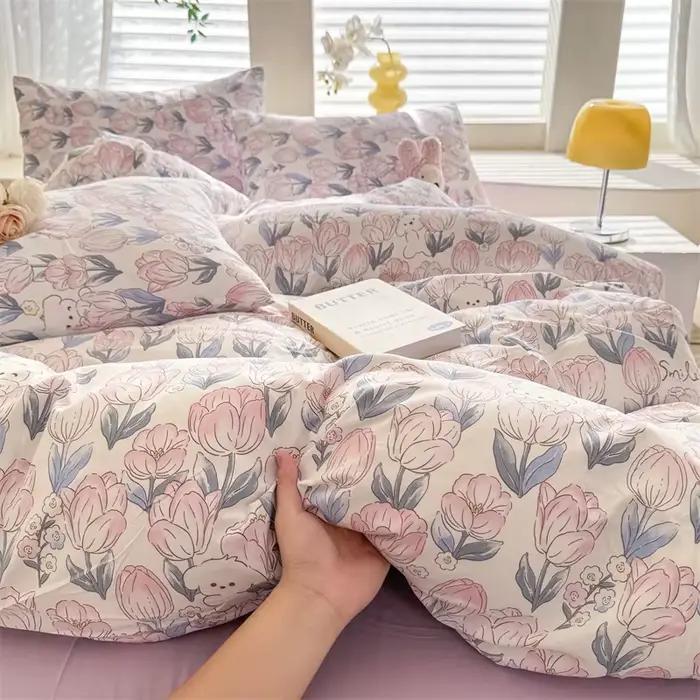 Juste de Couette avec Taie d'Oreiller pour Enfant, Motif de Chien Mignon Imprimé, Ensemble de Covets