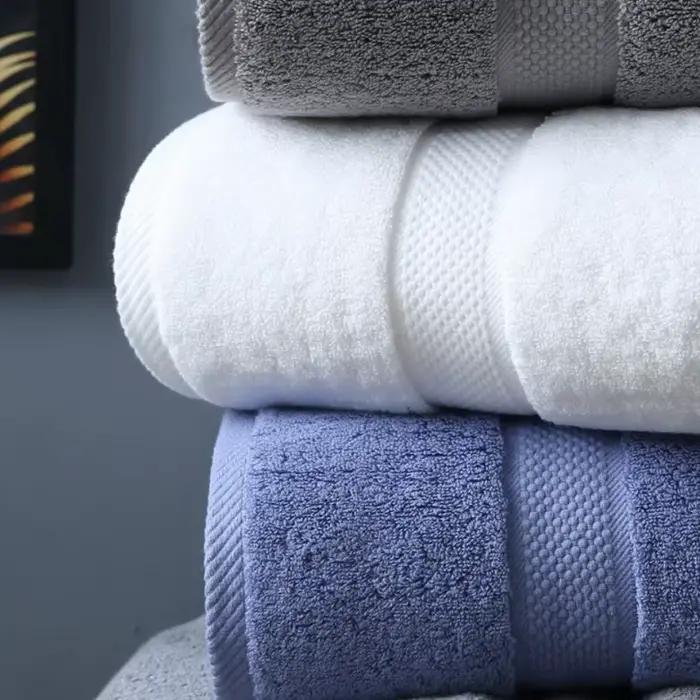 Serviette de Bain en Coton pour Adulte, Douce et Absorbante, Grande Serviette de Plage, Hôtel, Spa,