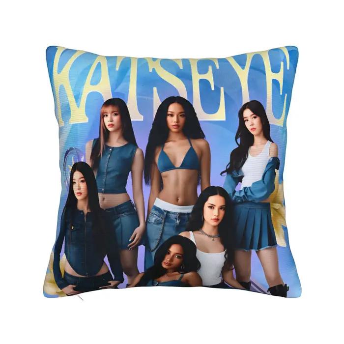 Katseye Kpop musique taie d'oreiller mignon drôle taie d'oreiller pour salon canapé doux taies d'ore