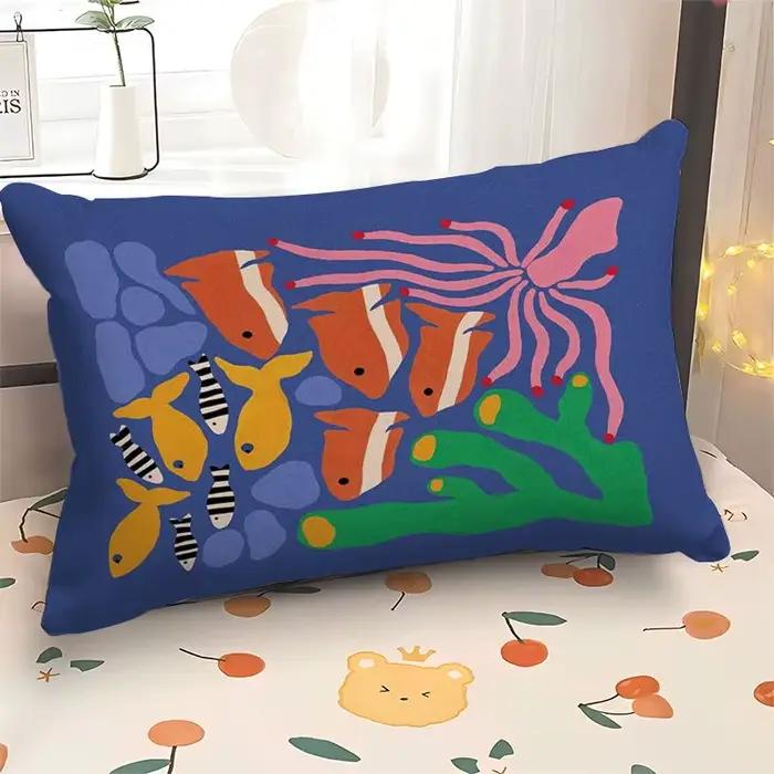 Housse de coussin rectangulaire simple à motifs floraux, 50x70, adaptée aux canapés et aux coussins