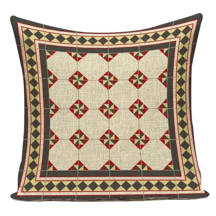 Housse de coussin décorative en Polyester, taie d'oreiller carrée, style Boho Mandala, pour canapé e
