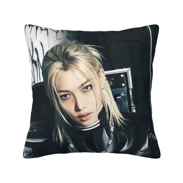 Housse de coussin Kpop Singer f-felix, taie d'oreiller amusante pour canapé, décoration de la maison