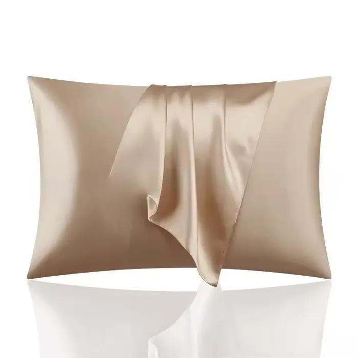 Ensemble de 2 taies d'oreiller en soie, housse de coussin en soie de mûrier douce et respirante pour