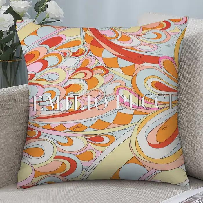 E-EE-Emilio logo p-pucci taie d'oreiller impression 3D fibre de Polyester 40*40 cm maison canapé jet