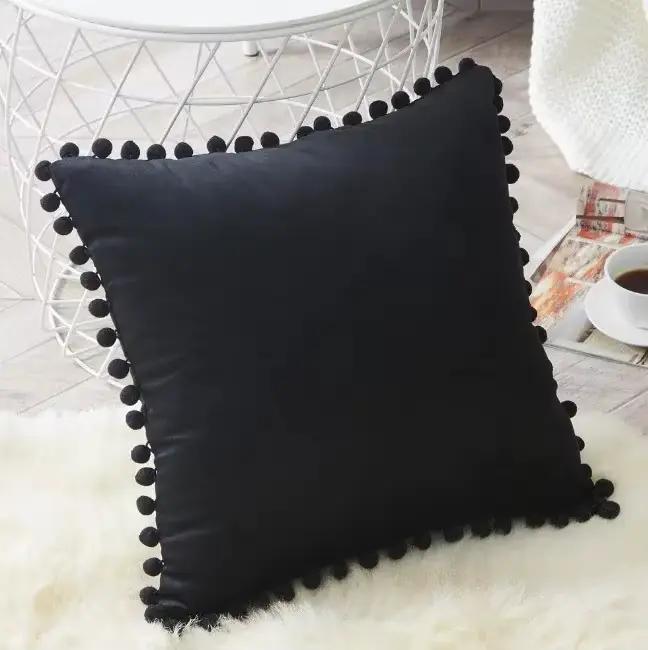 Housse de coussin en velours pour la maison, taie d'oreiller décorative douce, décoration de chambre