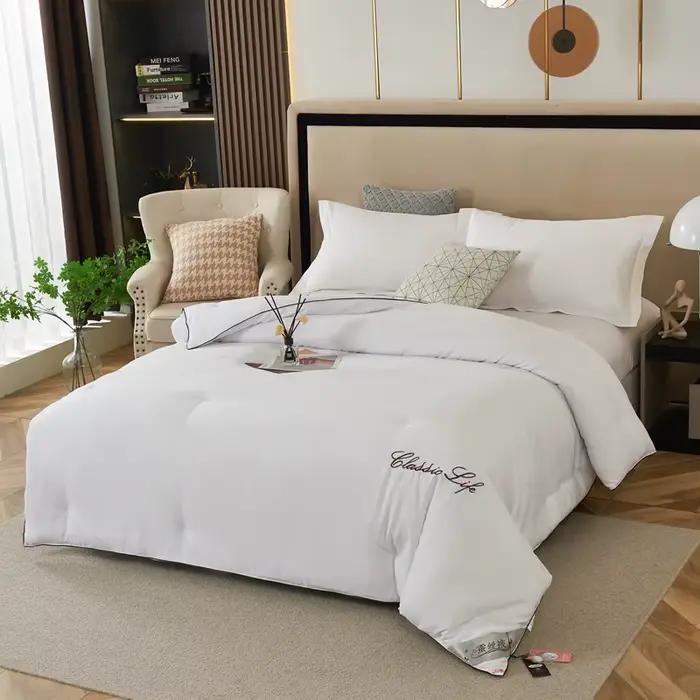 Couette de luxe en soie de mûrier 100% naturelle, Queen, King Size, couverture épaisse, couette, rem